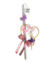 Φόρτωση εικόνας στο εργαλείο προβολής Συλλογής, Λαμπάδα Χειροποίητη Μπαλαρίνα-Καρδιά