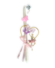 Φόρτωση εικόνας στο εργαλείο προβολής Συλλογής, Λαμπάδα Χειροποίητη Μπαλαρίνα-Καρδιά