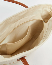 Φόρτωση εικόνας στο εργαλείο προβολής Συλλογής, Ψάθινη Τσάντα Ώμου Ριγέ