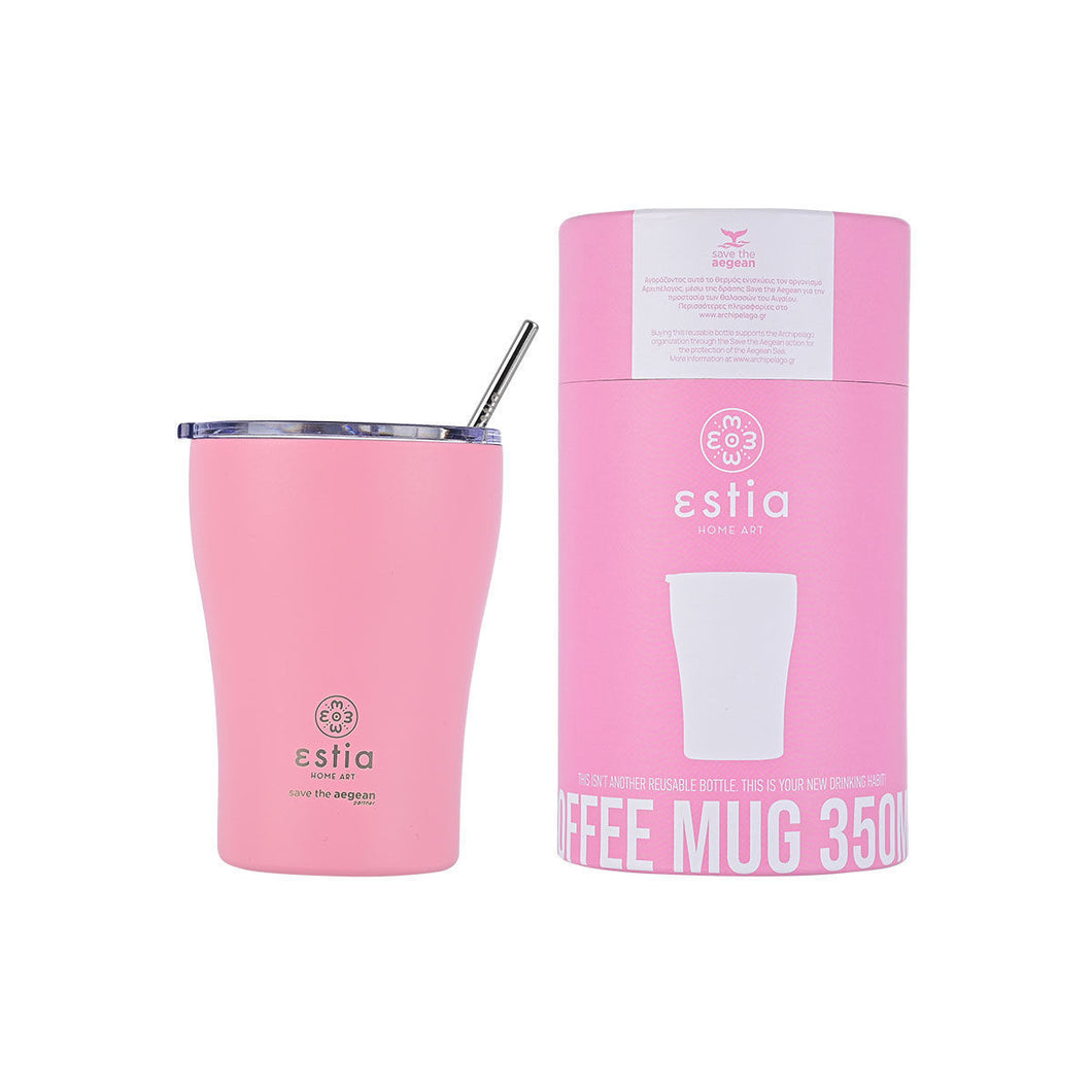 Θερμός Estia Coffee Mug Save The Aegean 350ml Blossom Rose