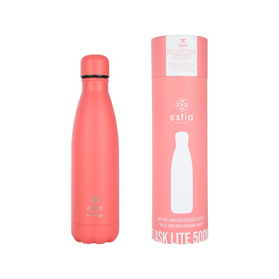 Θερμός Estia Flask Lite Save The Aegean 500ml Fusion Coral