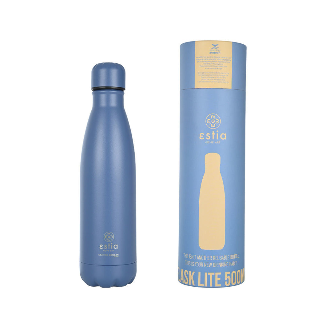 Θερμός Estia Flask Lite Save The Aegean 500ml Denim Blue