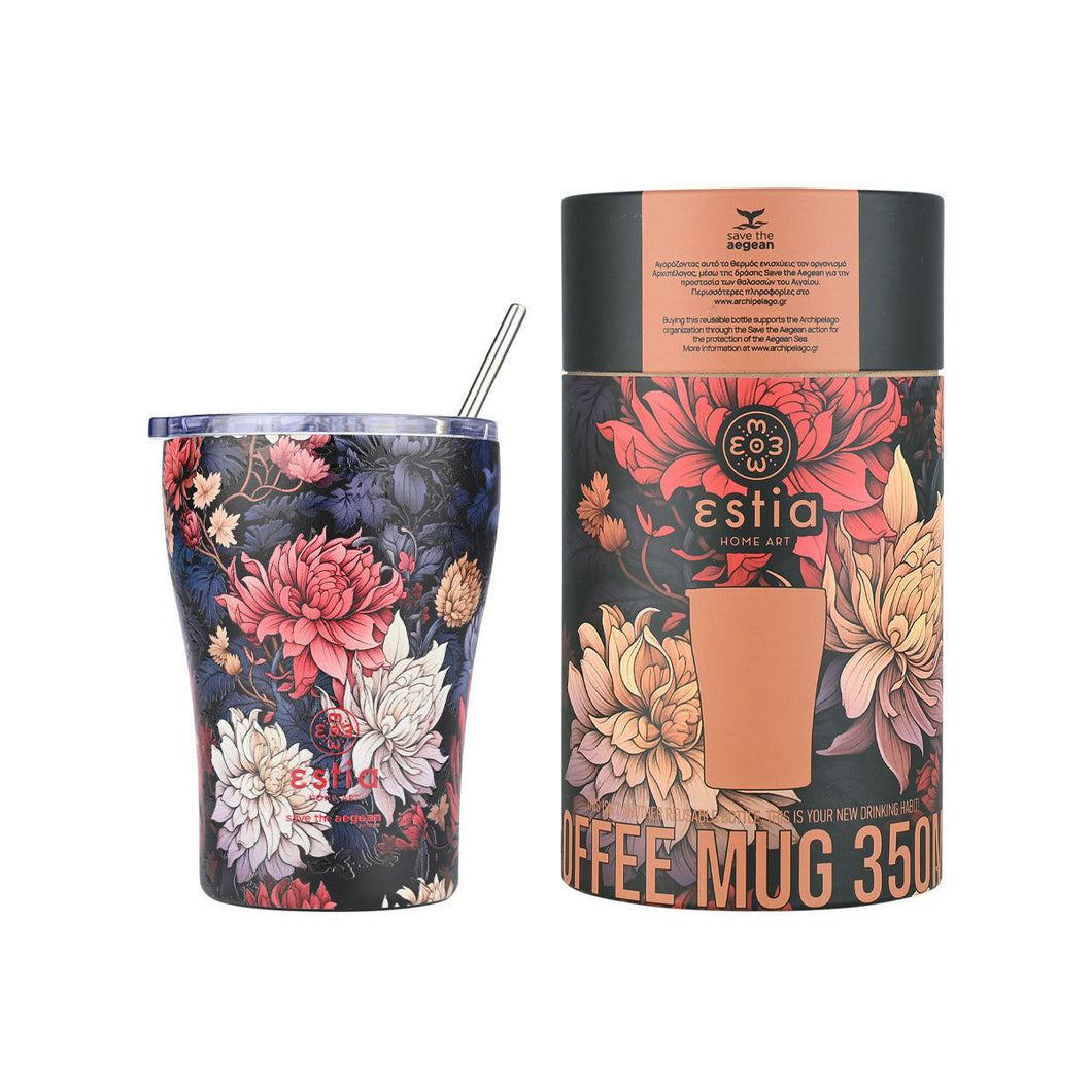 Θερμός coffee mug save the aegean 350ml midnight blossom