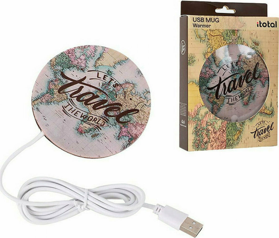 USB Warmer Κούπας Let's Travel The World i-Total