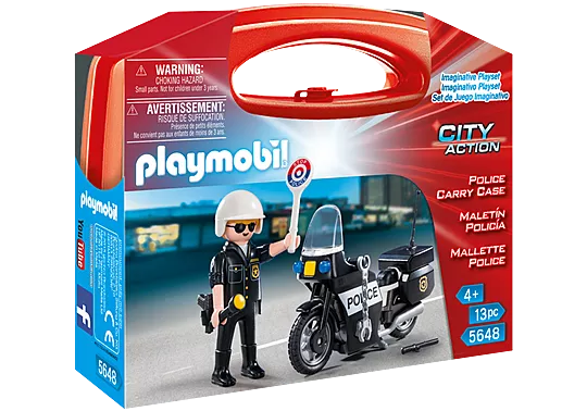 Playmobil Βαλιτσάκι City Action Αστυνόμος Με Μοτοσυκλέτα 5648