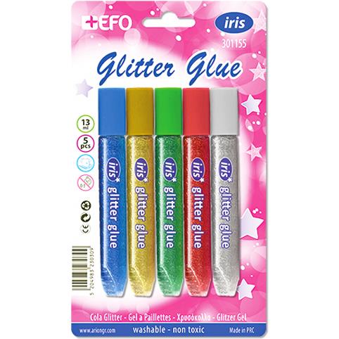 Κόλλα Με Χρυσόσκονη Glitter Glue 5x13ml +Efo