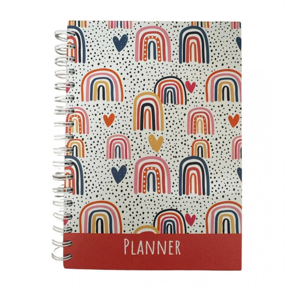 Σημειωματάριο Planner Με Αυτοκόλλητα Rainbows Tesoro 17X24