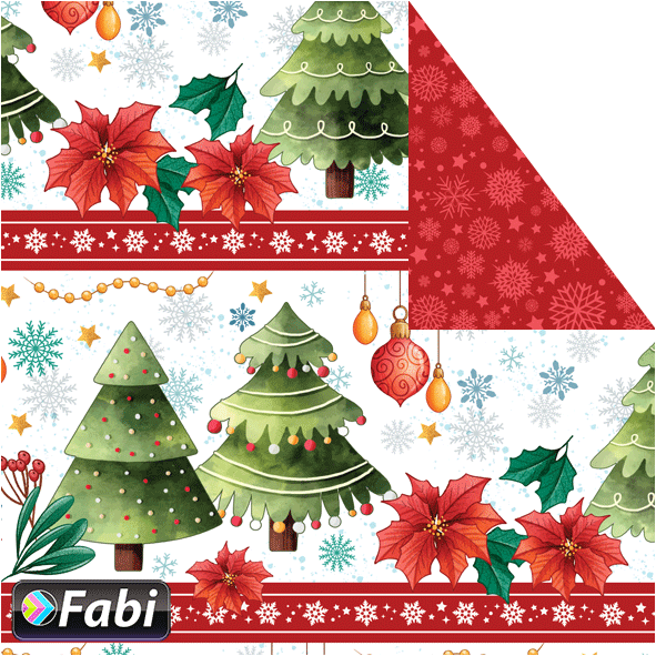 Χαρτόνι Xmas Tree Line Fabi 50x70