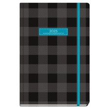 Φόρτωση εικόνας στο εργαλείο προβολής Συλλογής, Ημερολόγιο 2026 Ημερήσιο 12x17 Plaid The Writing Fields Μαύρο
