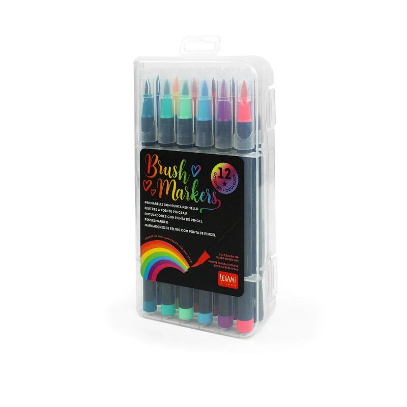 Μαρκαδόροι Legami Brush Markers Σετ των 12 - Bright Colours