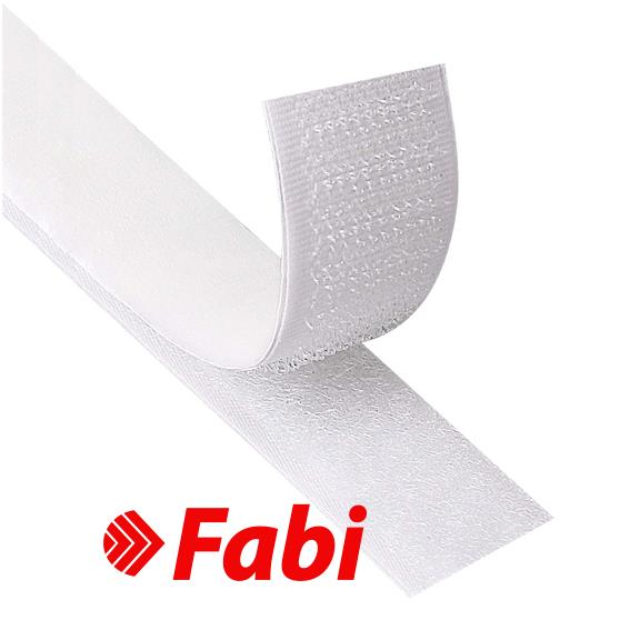 Ταινία Velcro 25mmx2m Αυτοκόλλητη Λευκό Fabi