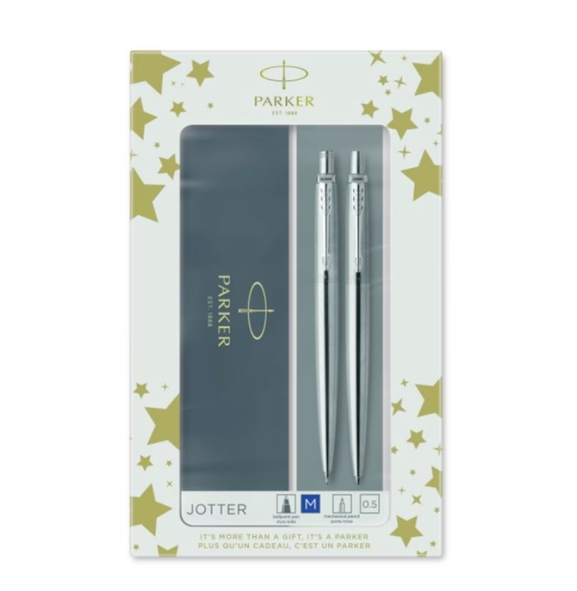 Σετ 2 Στυλό Parker Jotter Core St. Steel Ct BP+MP