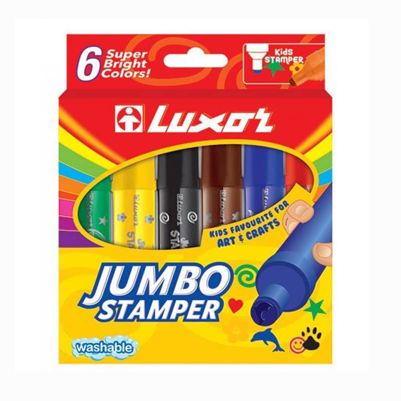 Μαρκαδόροι Jumbo Stamper Luxor 6 χρώματα