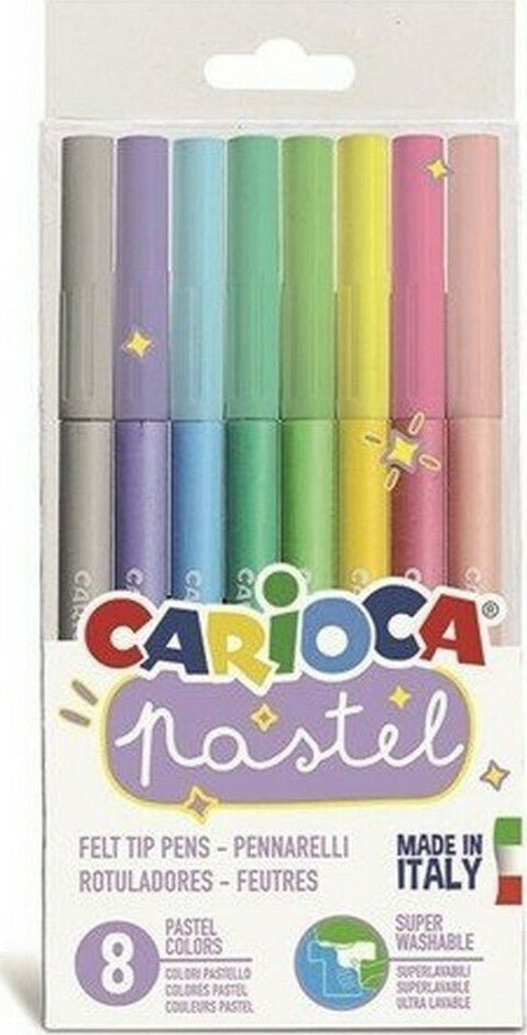 Μαρκαδόροι Carioca Pastel 8 χρώματα