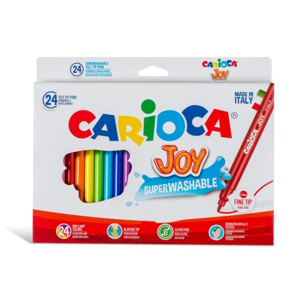 Μαρκαδόροι Λεπτοί Carioca Joy 24τμχ