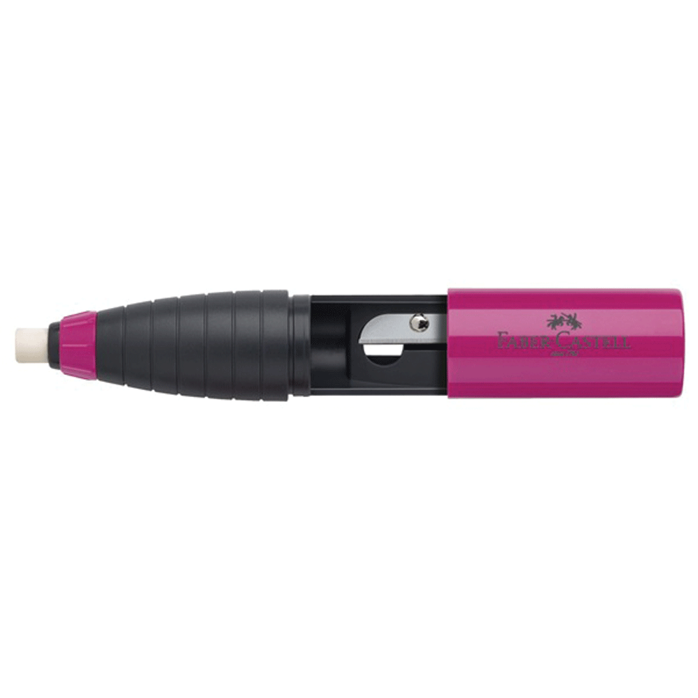 Ξύστρα ΜΕ ΓΟΜΑ Faber Castell Φούξια