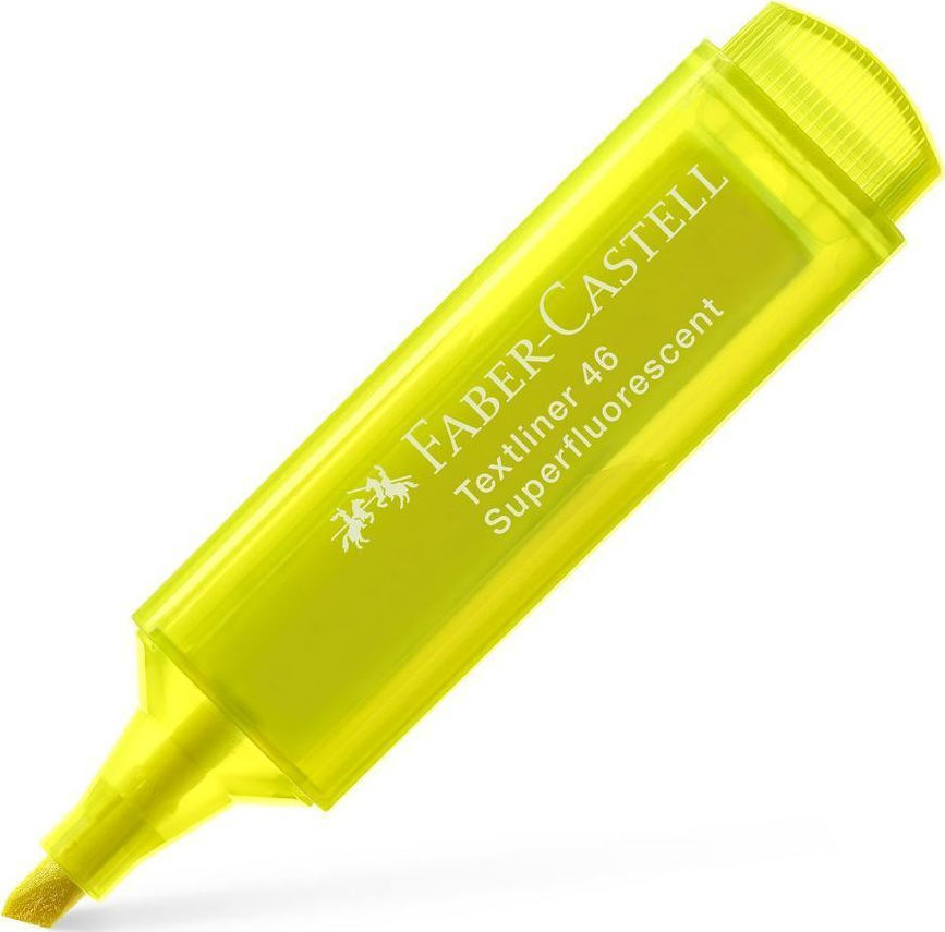 Μαρκαδόρος Υπογράμμισης Faber Castell Superfluorescent Κίτρινο 1.0-5.0mm