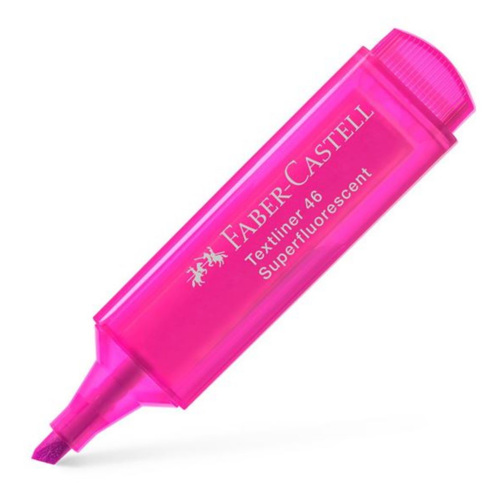 Μαρκαδόρος Υπογράμμισης Faber Castell Superfluorescent Φουξ 1.0-5.0mm