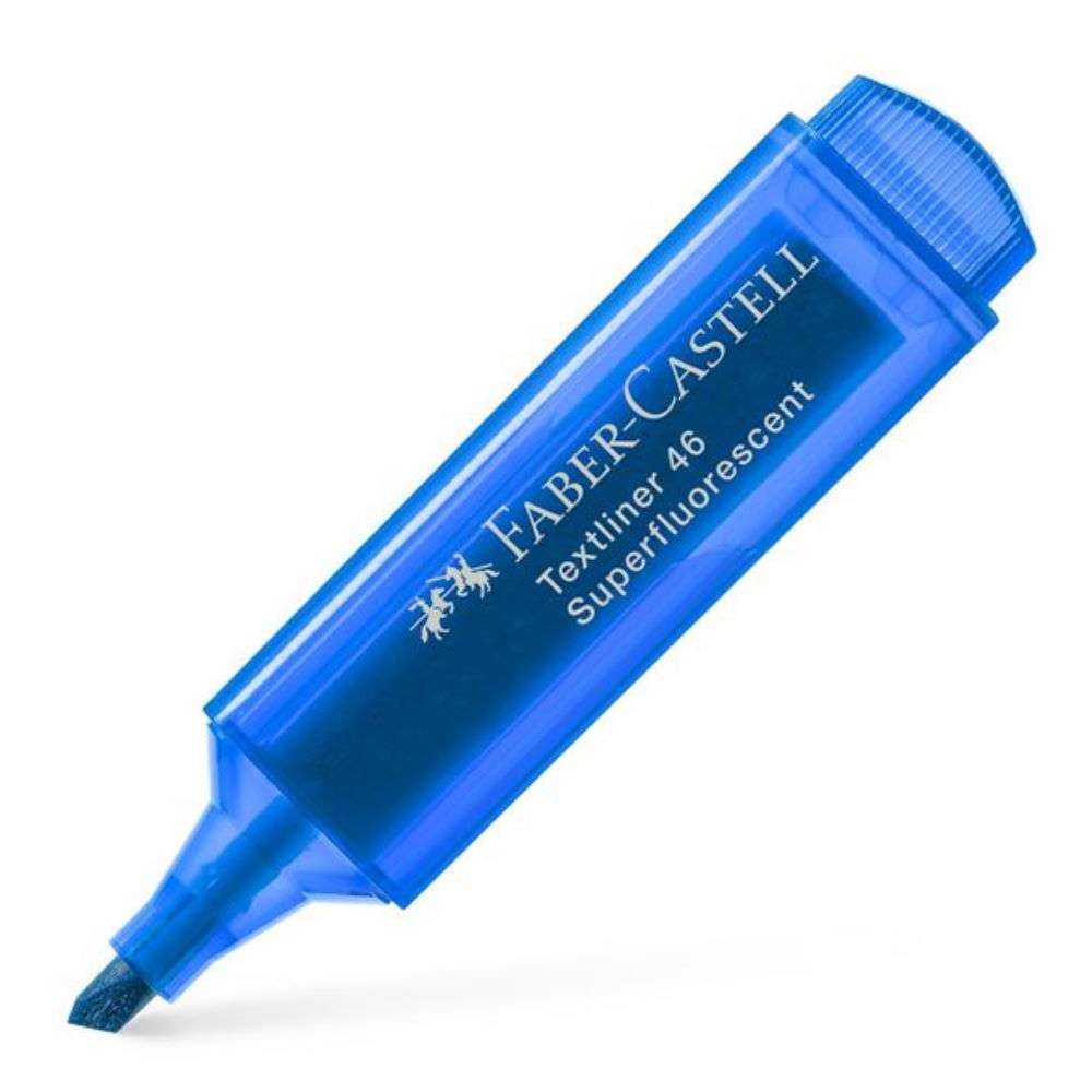 Μαρκαδόρος Υπογράμμισης Faber Castell Superfluorescent Μπλε 1.0-5.0mm