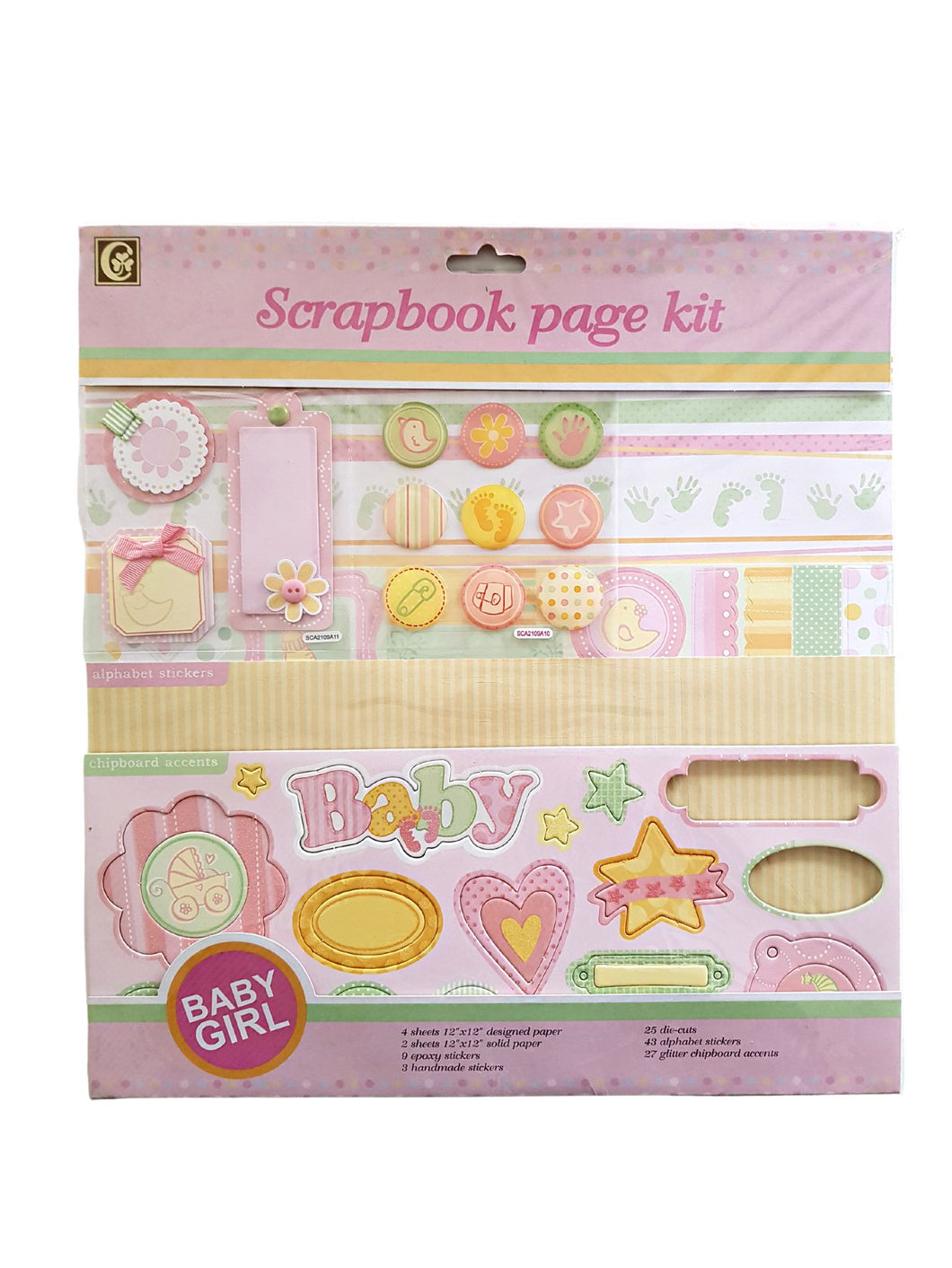 Scrapbooking Page Kit Baby Girl