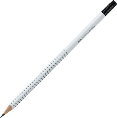 Μολύβι Ξύλινο Faber Castell Grip 2001 HB Με Γόμα Λευκό