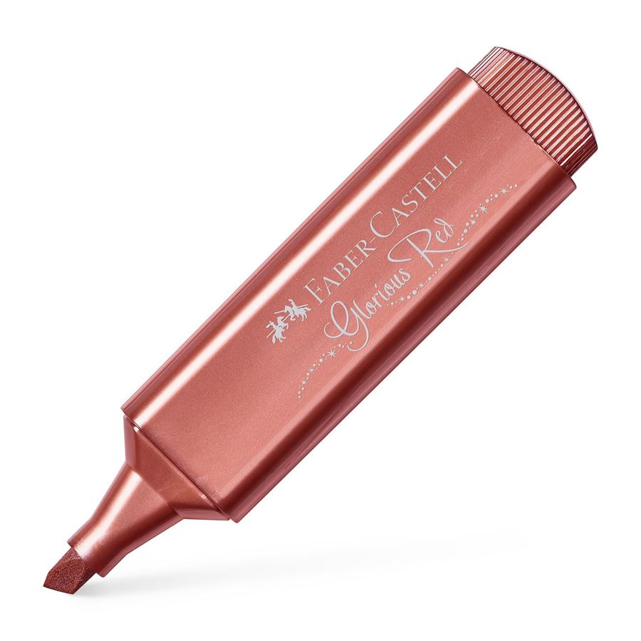 Μαρκαδόρος Υπογράμμισης Faber Castell Metallic Glorious Red 1.0-5.0mm